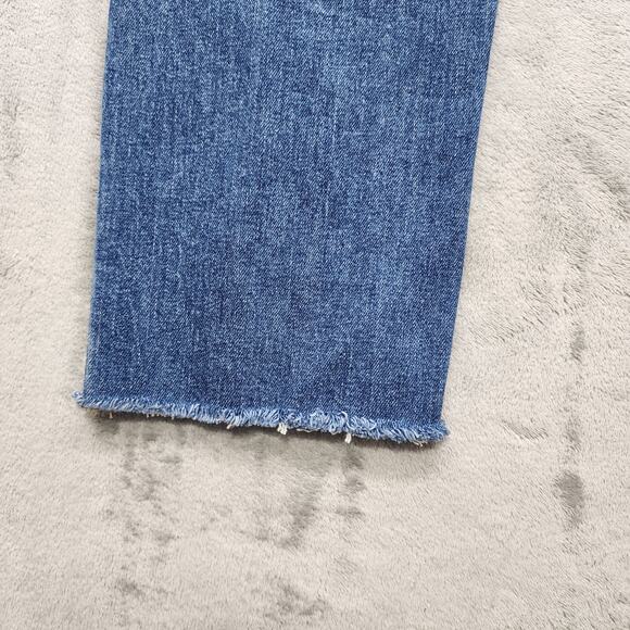 Old Navy Jeans Womens 6 TALL Blue Destroyed Extra High Rise Sky High Straight - Picture 5 of 16